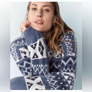 NEW ANN TAYLOR  FAIR ISLE  sweater size M